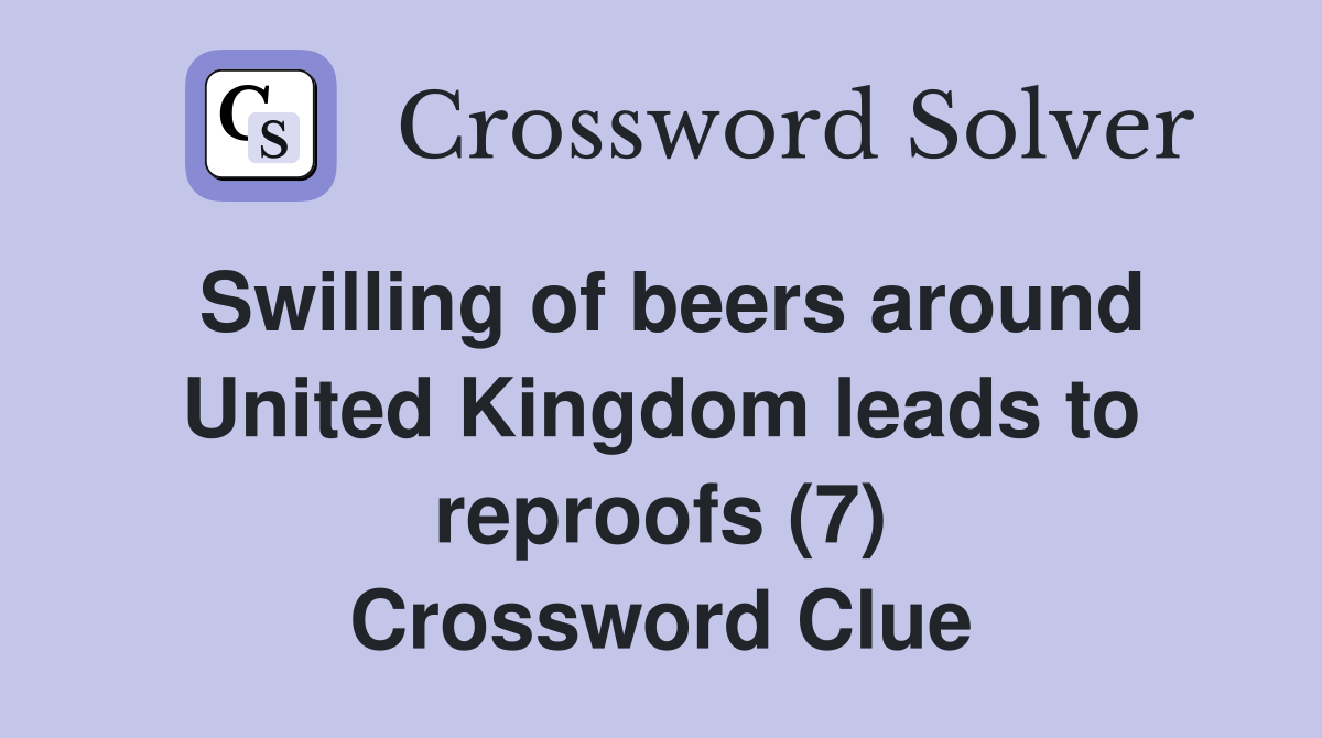 Swilling of beers around United Kingdom leads to reproofs (7